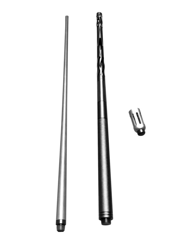 Black aluminium billiard cues