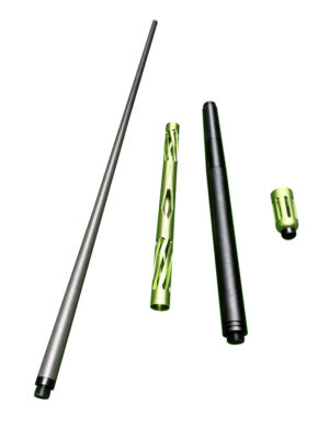 Olive green aluminum billiard cue