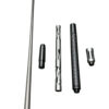 Silver aluminum pool cues