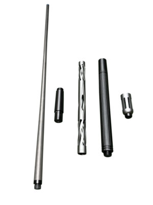 Silver aluminum pool cues