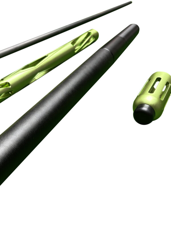 Olive green aluminum billiard cue