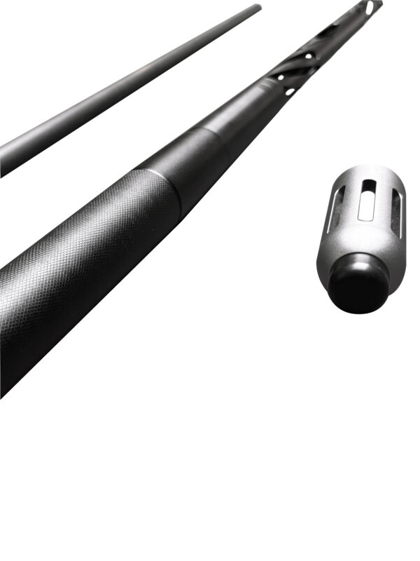 Black aluminium billiard cues