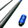 Silver aluminum pool cues
