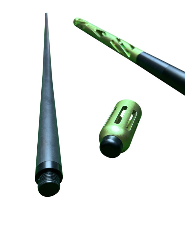 Olive green aluminum billiard cue