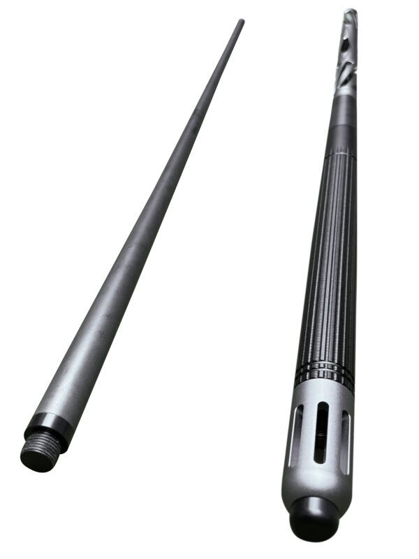 Silver aluminum pool cues
